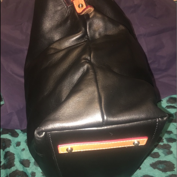 Dooney and Bourke Large Leather Hobo. - Picture 6 of 10